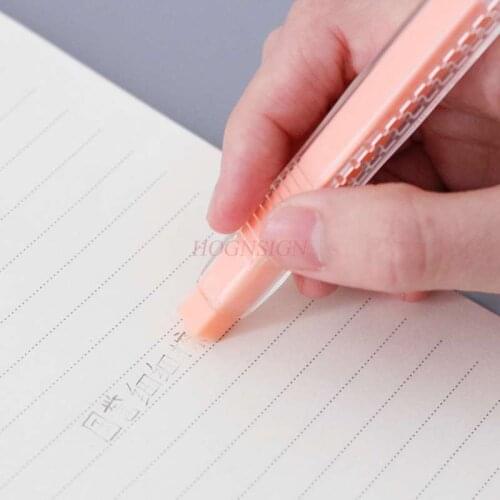 Automatic eraser push-type pen-type eraser clean and leave no marks cute pencil-like skin puppet for children