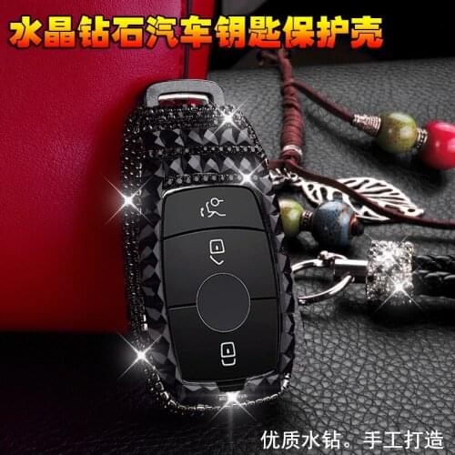 For Mercedes Benz 2017 E Class W213 key Chain Ring Cover car key case key shell Key Fob luxury Diamond Car Styling Accessories
