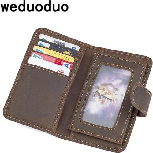 Brand Men Wallets Cow Leather Money Holder Fashion Men Purses Wallet Genuine Leather Luxury Wallet Coin Wallet Card Holder