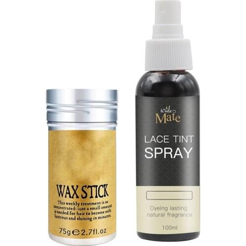 Private Label Custom Label Strong Hold Edge Control Hair Wax Stick for Wig Lace Tint Spray for Wigs Toupee Wig Spray Light Color