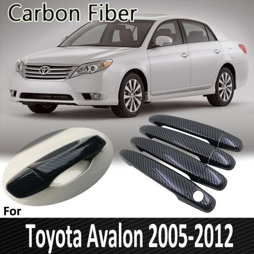 Black Carbon Fiber for Toyota Avalon XX30 2005 2006 2007 2008 2009 2010 2011 2012 Door Handle Cover Sticker Car Accessories