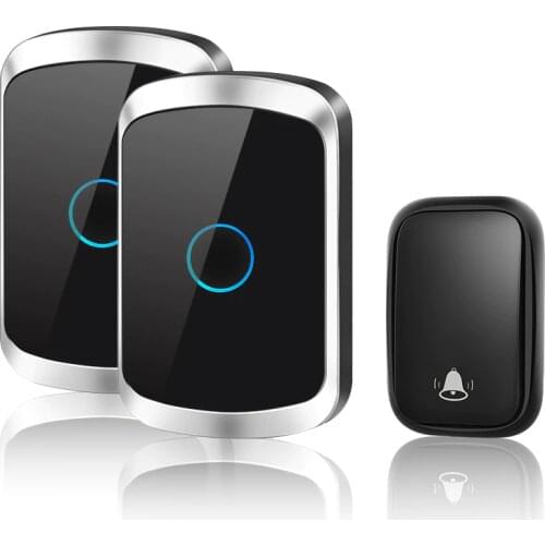 CACAZI Self-powered Waterproof Wireless Doorbell with No Battery EU US UK Plug 60 Chime Home Door Bell 1 2 button 1 2 3 Receiver