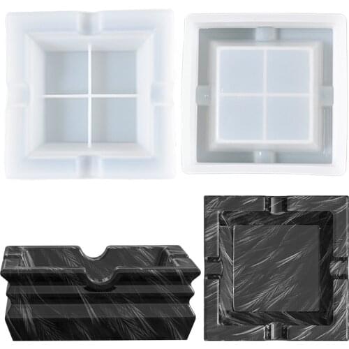 Ashtray Resin Mould DIY Crystal Epoxy Resin Glue Silicone Mould Extinguish Smoke Irregular Model Desktop Crafts Decoration