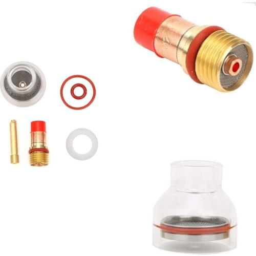 TIG Torch Gas Lenses Collets Glass Bowl for TIG-17 18 26 Accessories for Welding Torch Kits