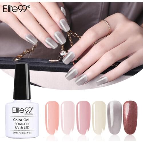 Elite99 6PCS New Color Series Gel Polish Soak Off UV LED Nail Varnish Primer Gel Polish Salon Manicure Kit 10ML