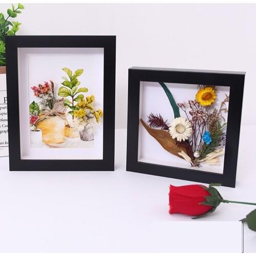 Creative Shadow Box Depth 2CM For DIY Flowers,Art Crafts,Pins, Medals,Tickets Dispaly,3D Photo Frame,Mounted Wall Decorative