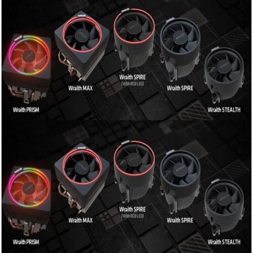 AMD Ryzen Wraith Cooler Fan Original New 4 PIN Can support R3 R5 R7 CPU Can support Socket AM4 Motherboard