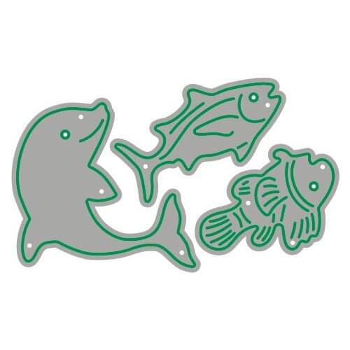 JMCRAFT Marine Life Fish Metal Cutting Dies DIY Scrapbook Handmade Paper Craft Metal Steel Template Dies