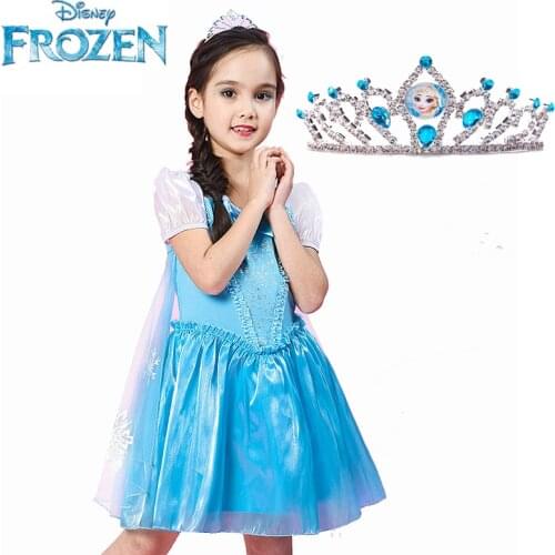 Disney Frozen 2 Elsa Dress for Girls Clothes Princess Anna Elsa Elza Costumes Little Girls Christmas Party Dresses Kids Vestidos