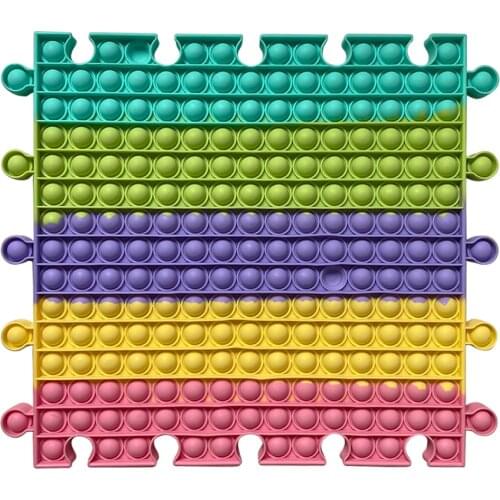 Rainbow Color Butterfly Shaped Large Size Push Bubble Sensory Toy Anti Stress Kawaii Interactive Children Kid Gift