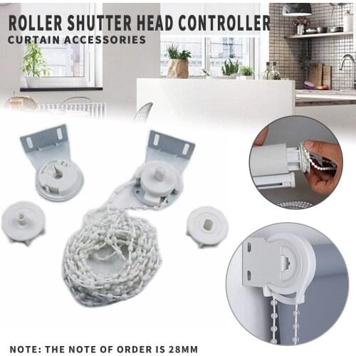 28mm Manual Bead Roller Blinds Bathroom Window Curtain Shutter Head Controller Accessories Home Window Decor