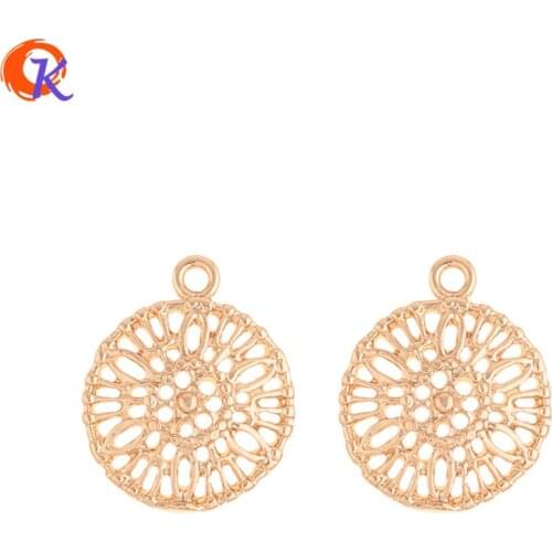 Cordial Design 40Pcs 15*19MM Jewelry Accessories/DIY Charms/Round Shape/Genuine Gold Plating/Pendant/Hand Made/Earring Findings