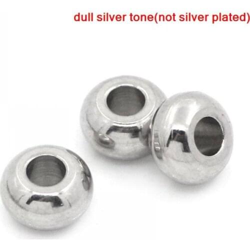 DoreenBeads Stainless Steel Spacer Beads Round Silver Color For Charm Bracelet DIY 5mm Dia,Hole:Approx 2mm,100PCs Mr.Jewelry