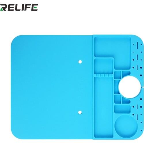 RELIFE High Insulation Pad Super Silicone Micro Soldering Mat Suit for All B1 Microscope Base RL-004M With Storage Slot