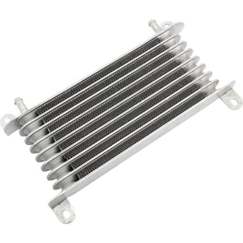 Motorcycle Aluminum Universal Engine Oil Cooler 8 Row Cooling Radiator for 125CC-250CC Motorcycle Dirt Bike ATV