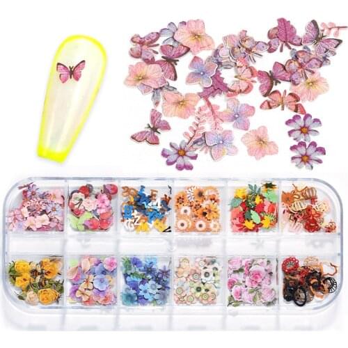 1Set Mix Wood Pulp Small Flowers Materials Epoxy Resin Mold Fillings Decorative Stickers For Handmade DIY Making Resin Crafts