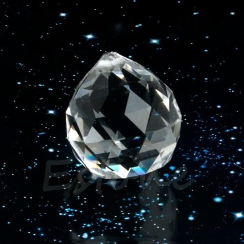 1 Clear Crystal Ball Lamp Prism Rainbow Sun Catcher Wedding Decor Home 20mm