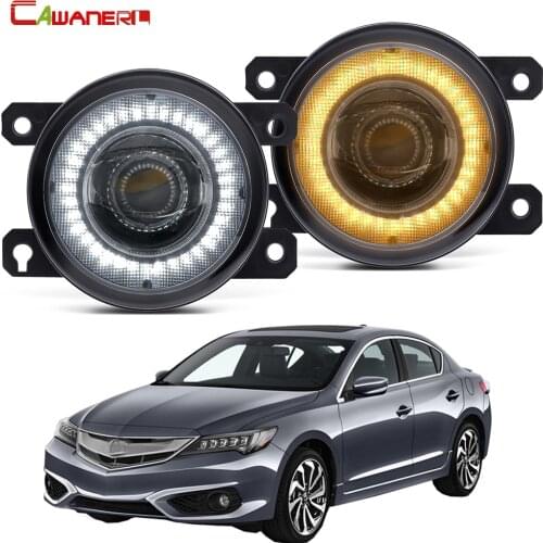 2 Pieces Car LED Fog Light Assembly Angel Eye Daytime Running Light DRL 30W 8000LM 12V For Acura ILX 2013 2014 2015 2016