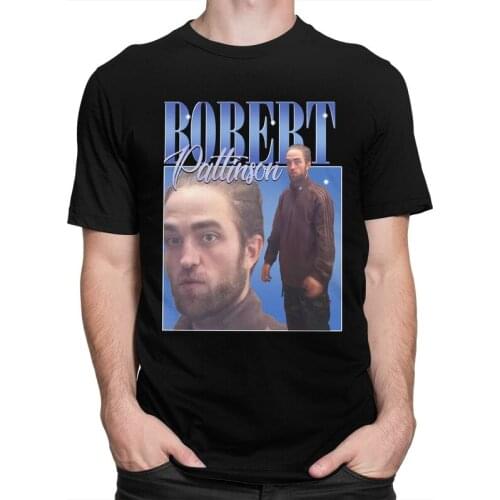 2021 Funny Robert Pattinson Standing Meme T Shirt Men Pre-shrunk Cotton Tee Tops Short Sleeved Vintage T-shirt