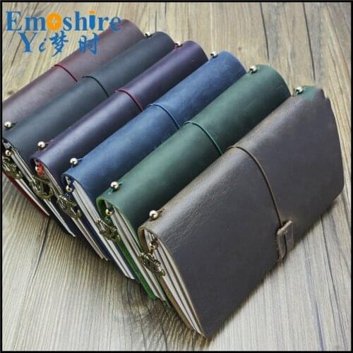 Genuine Leather Memo Pad Travelers Notebook Travel Diary Journal Vintage Handmade Cowhide Gift Traveler Embosse N145