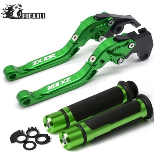 For Kawasaki ZX10R ZX-10R ZX 10R 2004 2005 Folding Extendable Adjustable CNC Aluminum Brakes Clutch Levers Handle Hand Grips Set