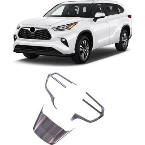 For Toyota Highlander XU70 2021 2022 New Product 3PCS ABS Mahogany Steering Wheel Trim Cover Accessories