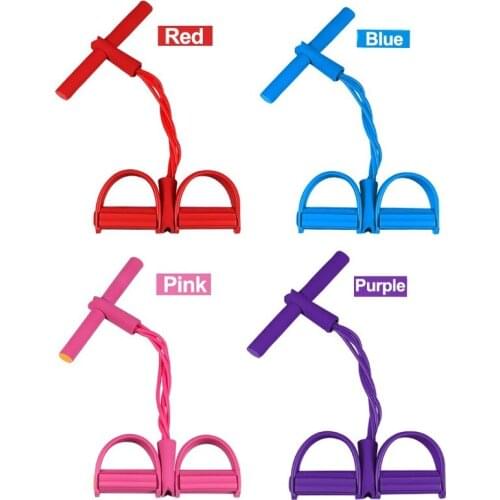 4 Tubes Fitness Pull Up Elastic Bands Yoga Training Abdominal Resistance Bands Multifunctional Gym Home Workout Equipment