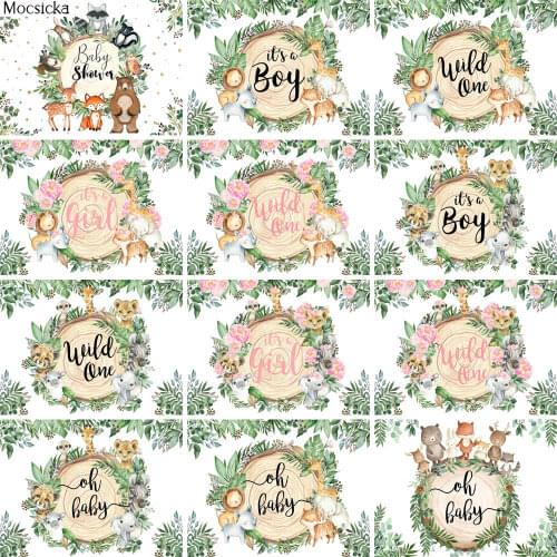 Lumberjack Theme Photography Backdrop Jungle Safari Oh Baby First Birthday Camp Tent Newborn Cake Smash Photo Studio Background