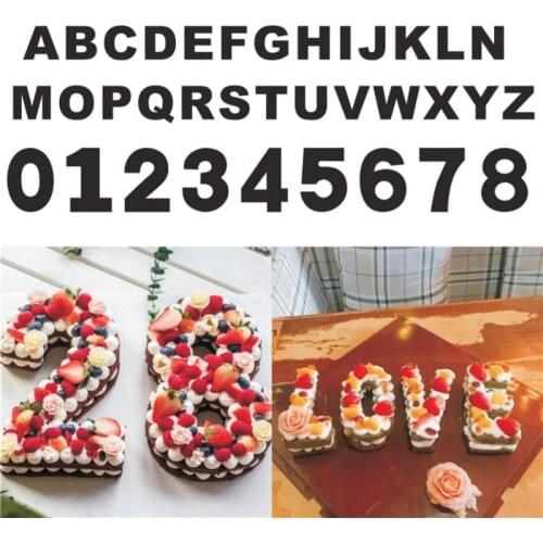 Letter Number Cake Mold Capital English Figure Fondant Jelly Chocolate Mould Inkjet Template Candy Cake Decorations Tool