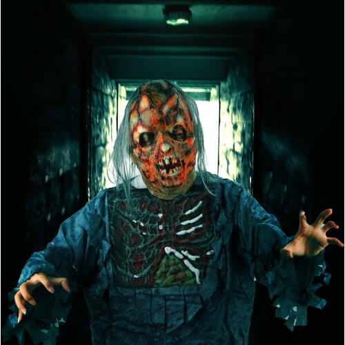 Halloween Bryophyte Biochemical Monster Mask Headgear Terrible Party Cosplay Mask Haunted House Horror Monster Mask 06