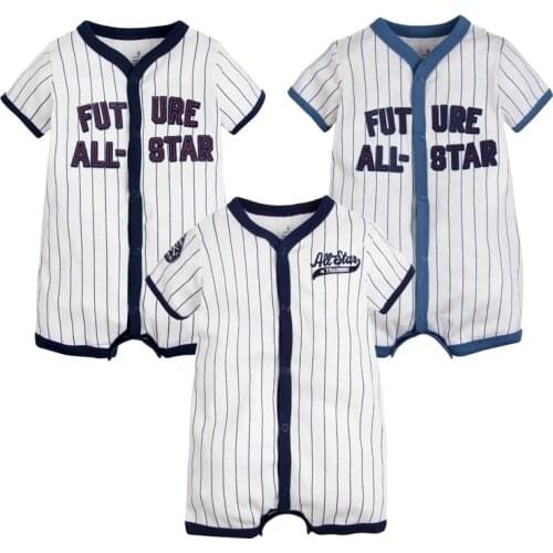 Summer Baby Clothes Boys Rompers Newborn Children Clothes Ropa Bebe Jumpsuit Cotton Sports Baseball Rompers Outfits Baby Clothes