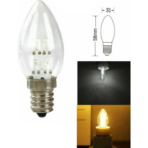 1pcs E12 LED Candelabra Light Bulb Candle Lamp 10W Equivalent Chandelier Light Warm/Cold White Home Lights AC 110V 220V