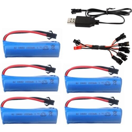 3.7V 1500mAh 18650 Li-ion Battery + charger for Q85 Q70 RC helicopter Airplanes car Boat Gun Toy 3.7v battery SM plug