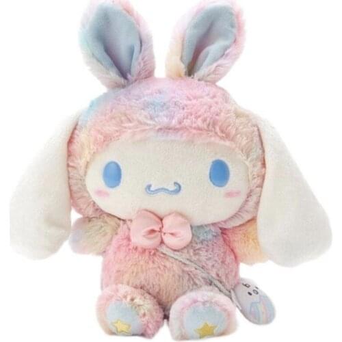 27Cm Cinnamoroll Kawaii Stuffed Plush Girl Doll Stuffed Toys Model Easter Limit Cartoon Movie Periphery Plush Doll Gift for Kids