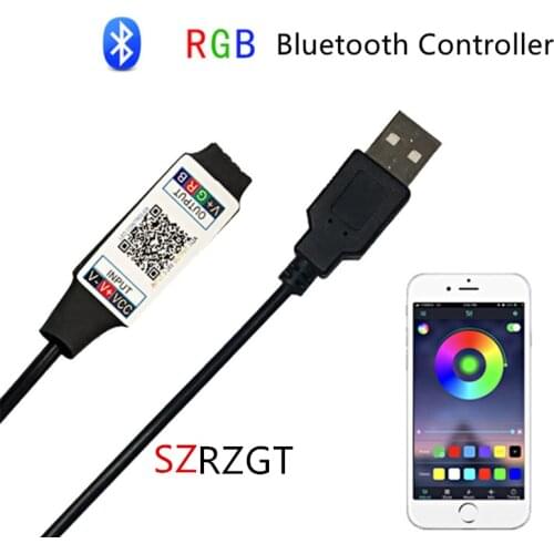 Mini RGB Bluetooth Controller USB 5V 12V 24V Music Bluetooth LED Controller Light Strip Controller For RGB LED Strip