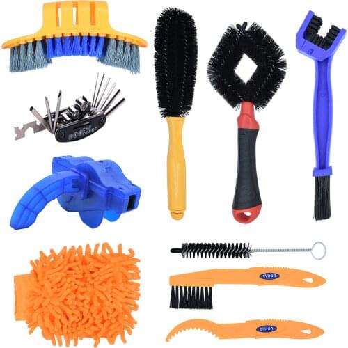 Bike Chain Cleaner Scrubber Brushes Mountain Bike Wash Tool Set Cycling Cleaning Kit Bicycle Repair Tools Bicycle Accessories