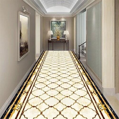 Nordic Style Home Decor Parlor Carpet Lattice Printing Hallway Bedroom Rug Doormat Corridor Mat Large Living Room Area Rug