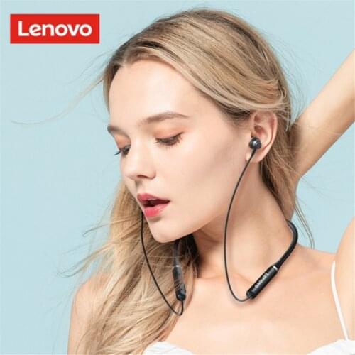 New Lenovo Bluetooth Wireless Earphone Magnetic Hanging Neck Earphone IPX5 Waterproof Sport Earbuds With Mic Handsfree Headset