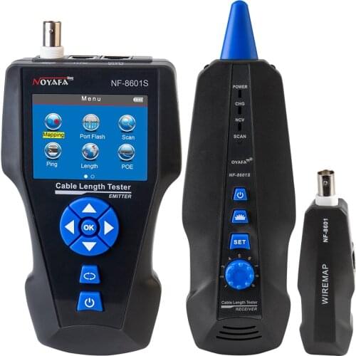 Noyafa NF-8601S Multifunction TDR Measure Length Network Cable Tester With PoE/PING/Port Flash Function Voltage Detector