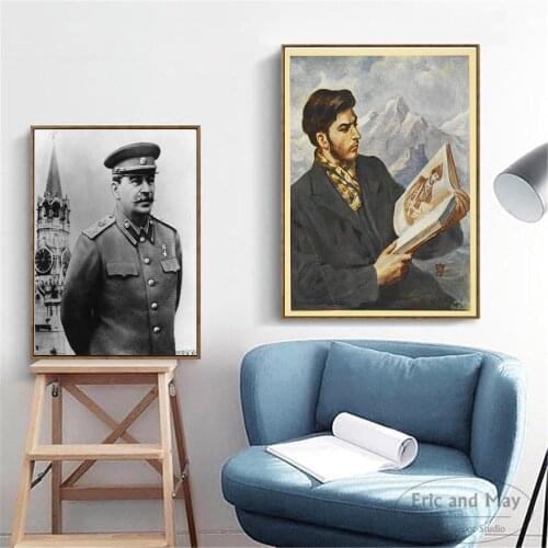 Stalin Famous Person Portrait Posters And Prints Wall Art Canvas Painting For Living Room Decoration Home Decor Unframed Quadro