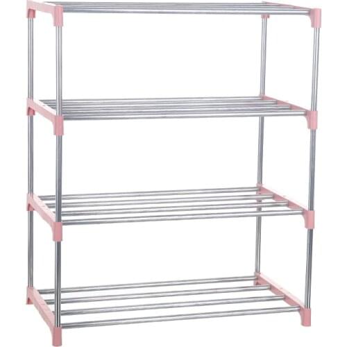 Simple Multi Layer Shoe Rack Stainless Steel DIY Storage Shoe Cabinet Shoe Rack Hanger Home Organizer Accessories Home Furniture