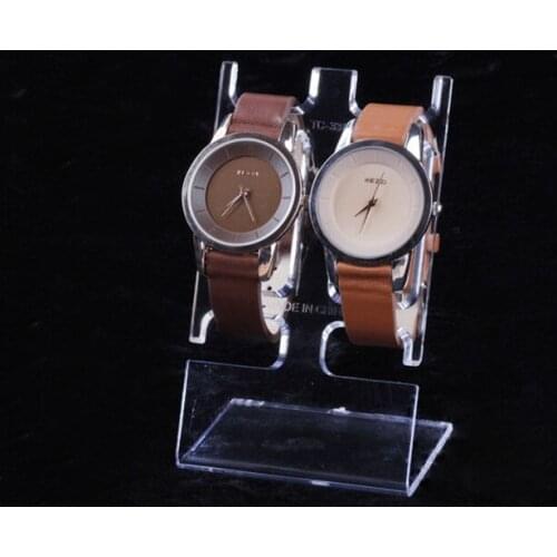 10pcs x Clear Acrylic Jewelry Display Rack Couples Watches Showing Stand Bracelet Holder Bangle Ankle L Shelf