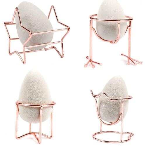 Makeup Sponge Holder Make Up Puff Bracket Beauty Tool Makeup Egg Powder Puff Sponge Display Stand Alloy Drying Holder
