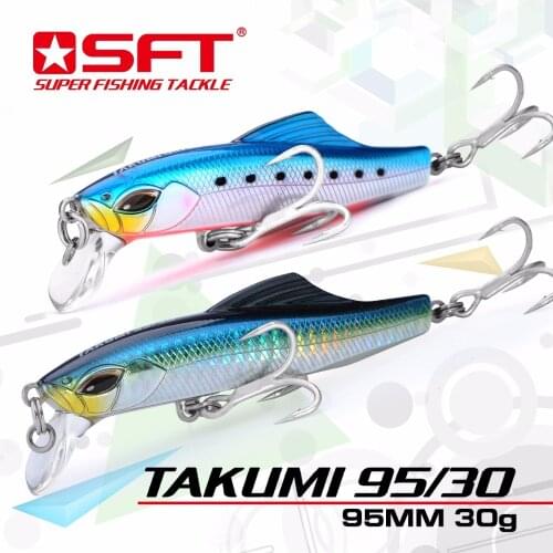 SFT Luxury Series Brand Takumi 95mm/30g Sinking Minnow Lure With Nice Box Wobbler Fishing Lure