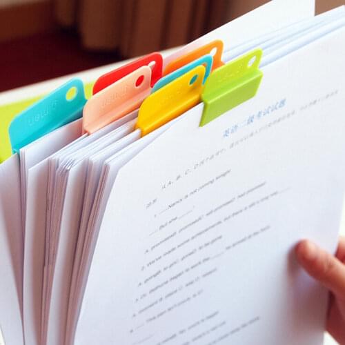 Random Color Notebooks Memo Clip Stationery Easy Clips Label Papers Clip Folder Labels Clips Handmade DIY Home Office Storage