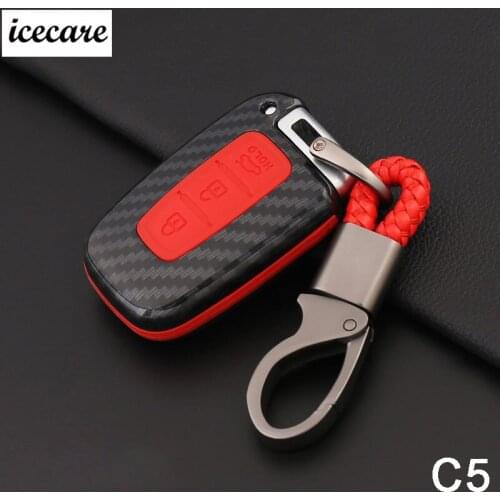Carbon Fiber Silicone Car Key Fob Cover Case For Hyundai solaris 2017 Tucson Creta ix25 i10 i20 i30 Verna Mistra Elantra 2015