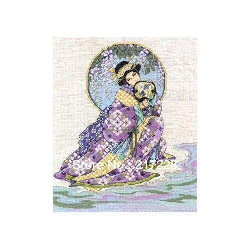 14CT Cross Stitches Summer Geisha 36*44cm FREE shipping CS-066WM