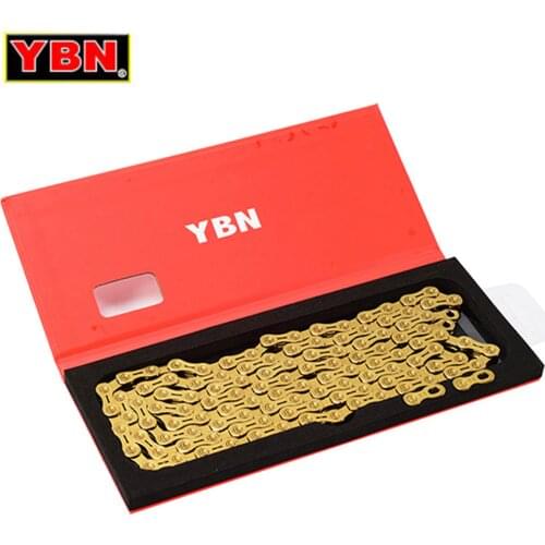 YBN Ultralight 9 10 11 Speeds Bicycle Chain SLR Gold Hollow MTB Road Bike Chain for Shimano/SRAM/Campanolo System