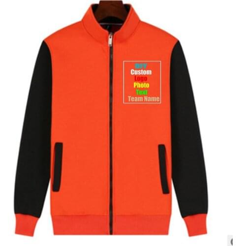 Customize your picture LOGO winter plus velvet mens sweater mens top