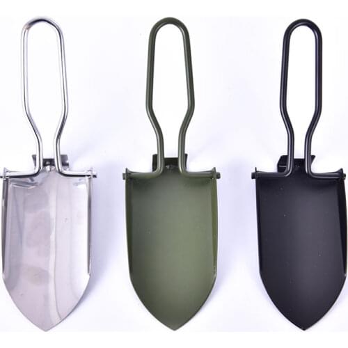 1Set Collapsible Folding Shovel Camping Spade Gardening Tool With Cloth Package Mini Stainless Steel Garden Tools